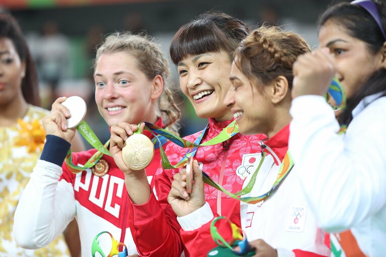 2016年リオ五輪での伊調馨　©JMPA