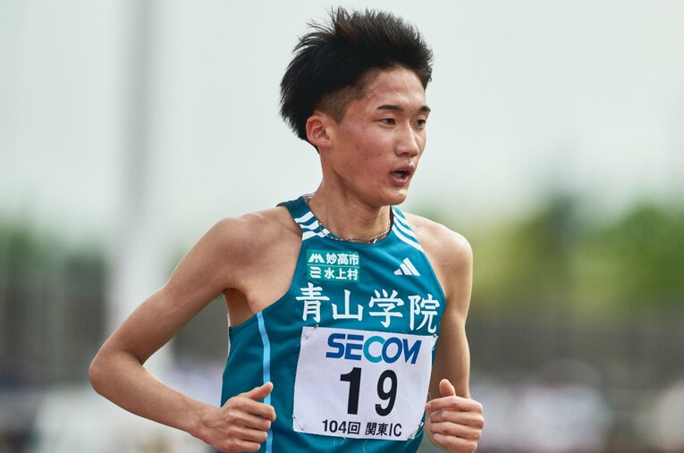 関東インカレ2部5000mで日本人2位となる6位に食い込んだ青学大2年の折田壮太。高校時代は「世代最速」だったエースランナーの現在地は？　©Yuki Suenaga
