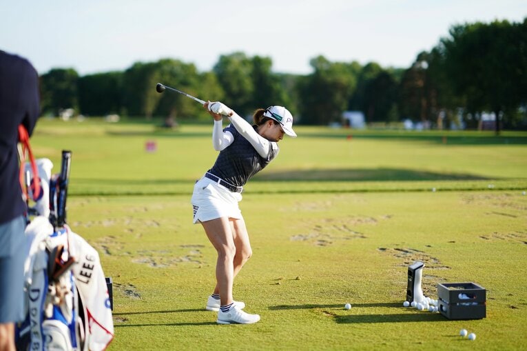 マイヤーLPGAクラシック最終日の練習風景　©︎Shizuka Minami