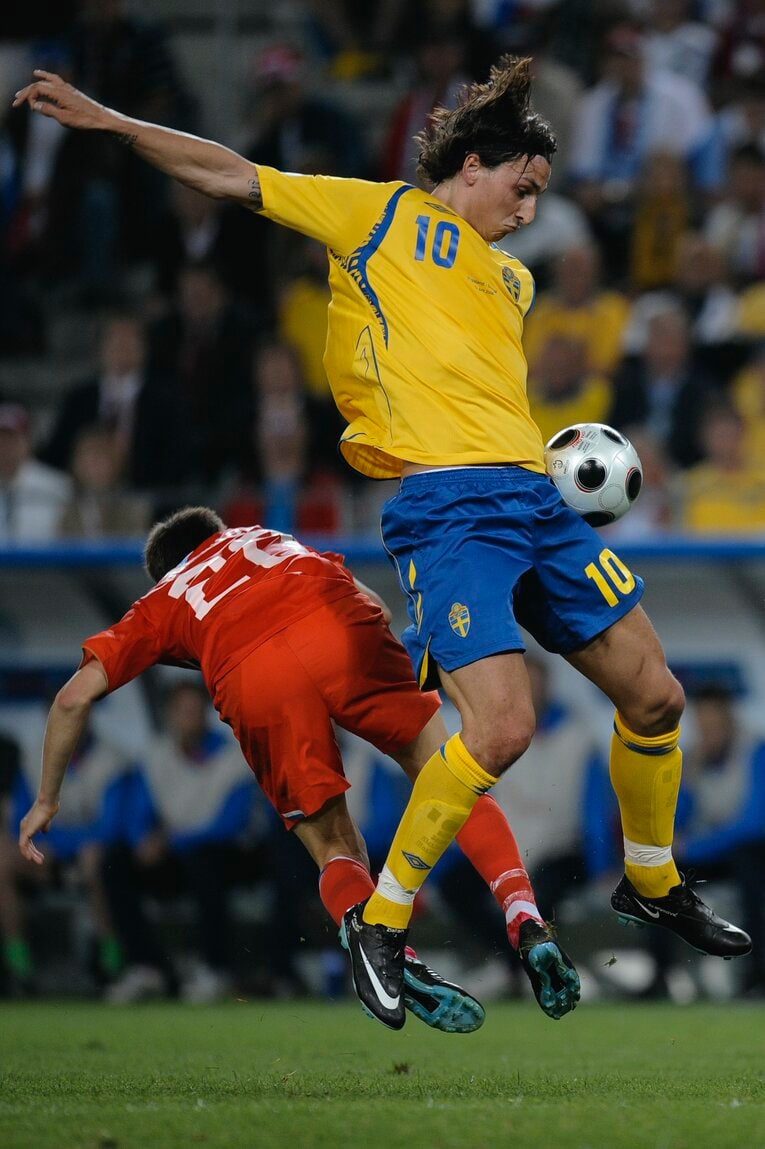 EURO2008でのイブラ様　©Sports Graphic Number