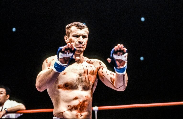 返り血を浴びたミルコはこのポーズ　©Susumu Nagao