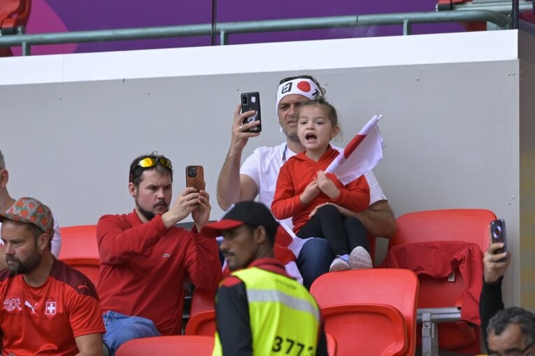 日本戦に訪れた外国人ファン　©Koki Nagahama/JMPA