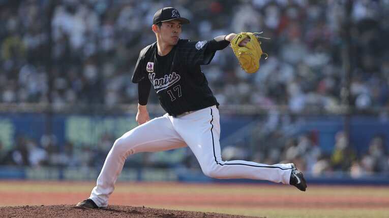 千葉ロッテ・佐々木朗希　©︎Chiba Lotte Marines