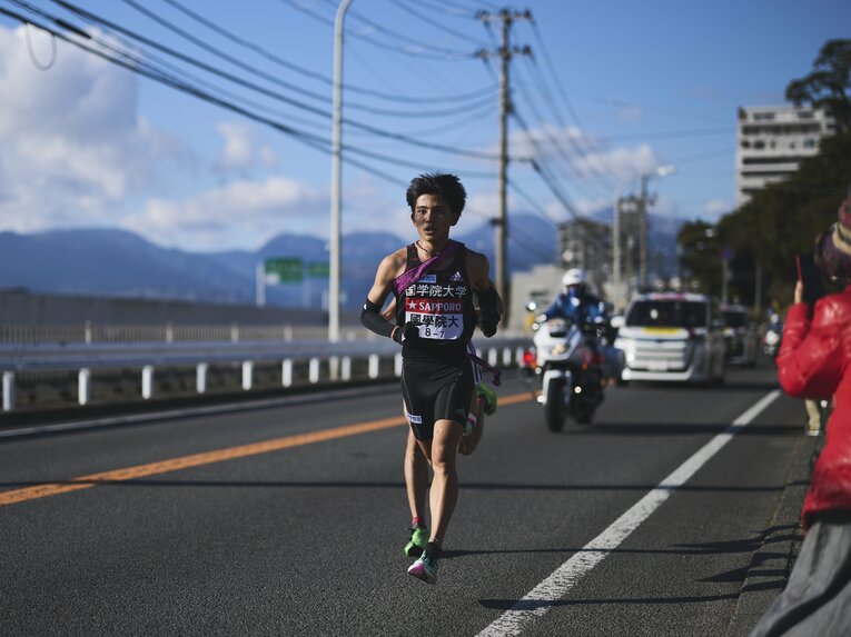 前回大会の箱根駅伝で沖縄県勢5年ぶりの出場を果たした上原　©︎Yuki Suenaga