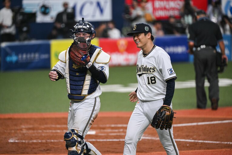 オリックス時代は若月とのバッテリーが抜群の相性だった　©Nanae Suzuki