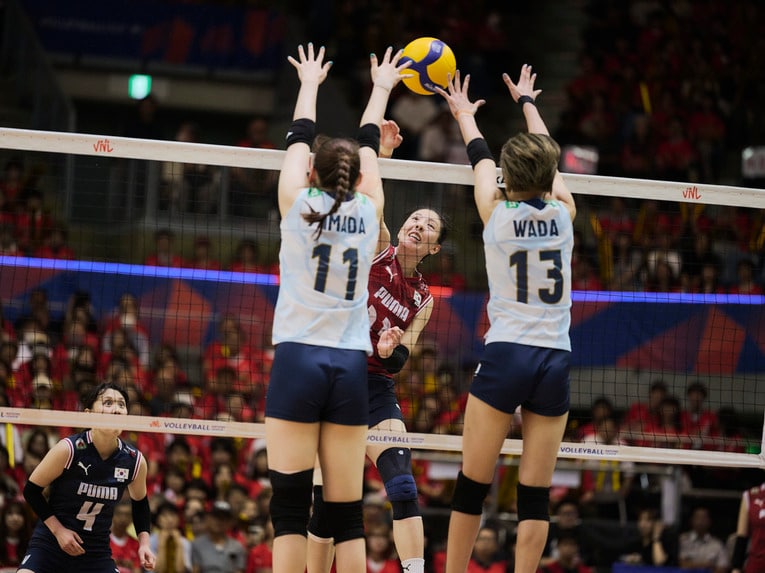 バレーボールネーションズリーグ 韓国戦　©︎Yuki Suenaga