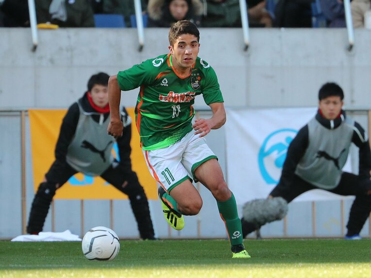 青森山田高時代のバスケス・バイロン（2019年1月の高校選手権）　©JIJI PRESS