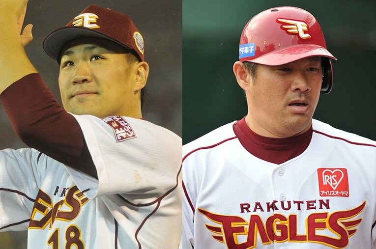 楽天時代、田中将大とチームメートだった山崎武司。巨人入団前にあたって電話で相談を受けたという ／ photograph by Hideki Sugiyama