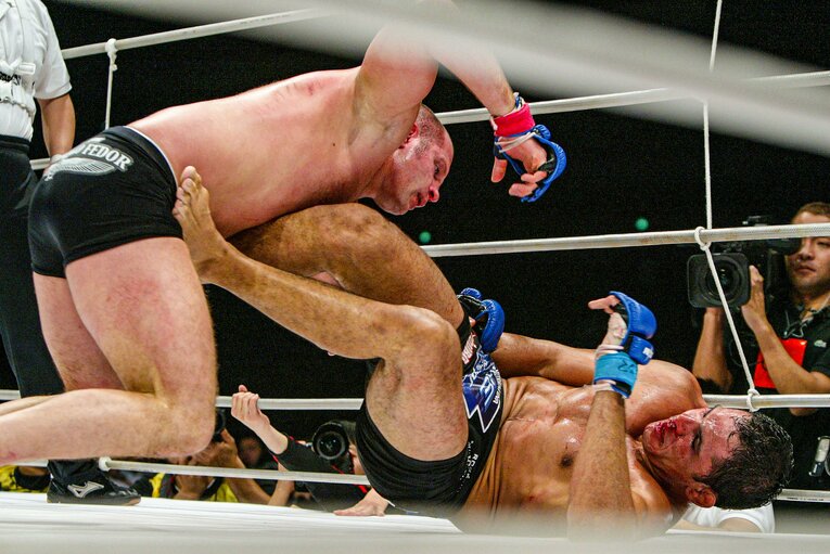 2004年大晦日の『PRIDE 男祭り』で行われたPRIDEヘビー級統一王者決定戦