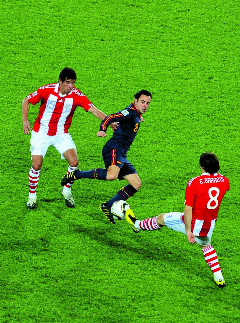 10年W杯で優勝したスペインは、決勝トーナメントの4試合をすべて1−0で勝ち抜いた　©Jean-Louis Fel/L’Équipe