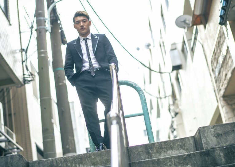 2022年、Numberに登場した堂安律　©Takuya Sugiyama