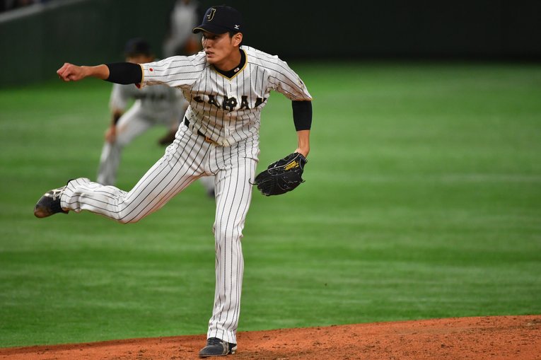 2017年のWBCでマウンドに上がった藤浪　©Hideki Sugiyama