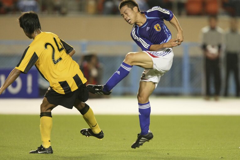 当時の長友佑都はまだ明治大学に在学中だった　©Toshiya Kondo