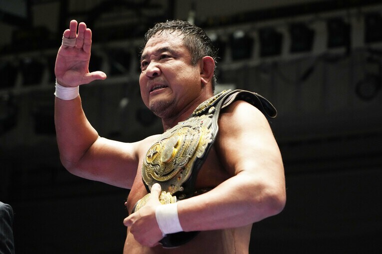 2023年5月29日、後楽園ホール。T-Hawkを破り、三冠ヘビー級王座2度目の防衛に成功した永田裕志