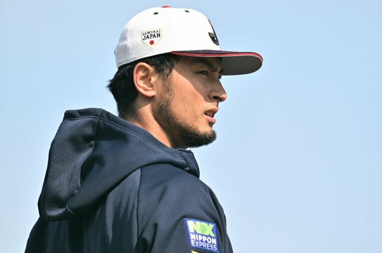WBC日本代表の合宿にメジャー組として唯一、初日から参加したダルビッシュ有。スター揃いの侍ジャパンの中でも、ひときわ存在感を放っていた　©Hideki Sugiyama