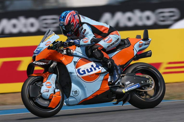 速いドゥカティ勢にしっかりと食らいつき、今後の飛躍を感じさせたアプリリアの小椋　©Satoshi Endo