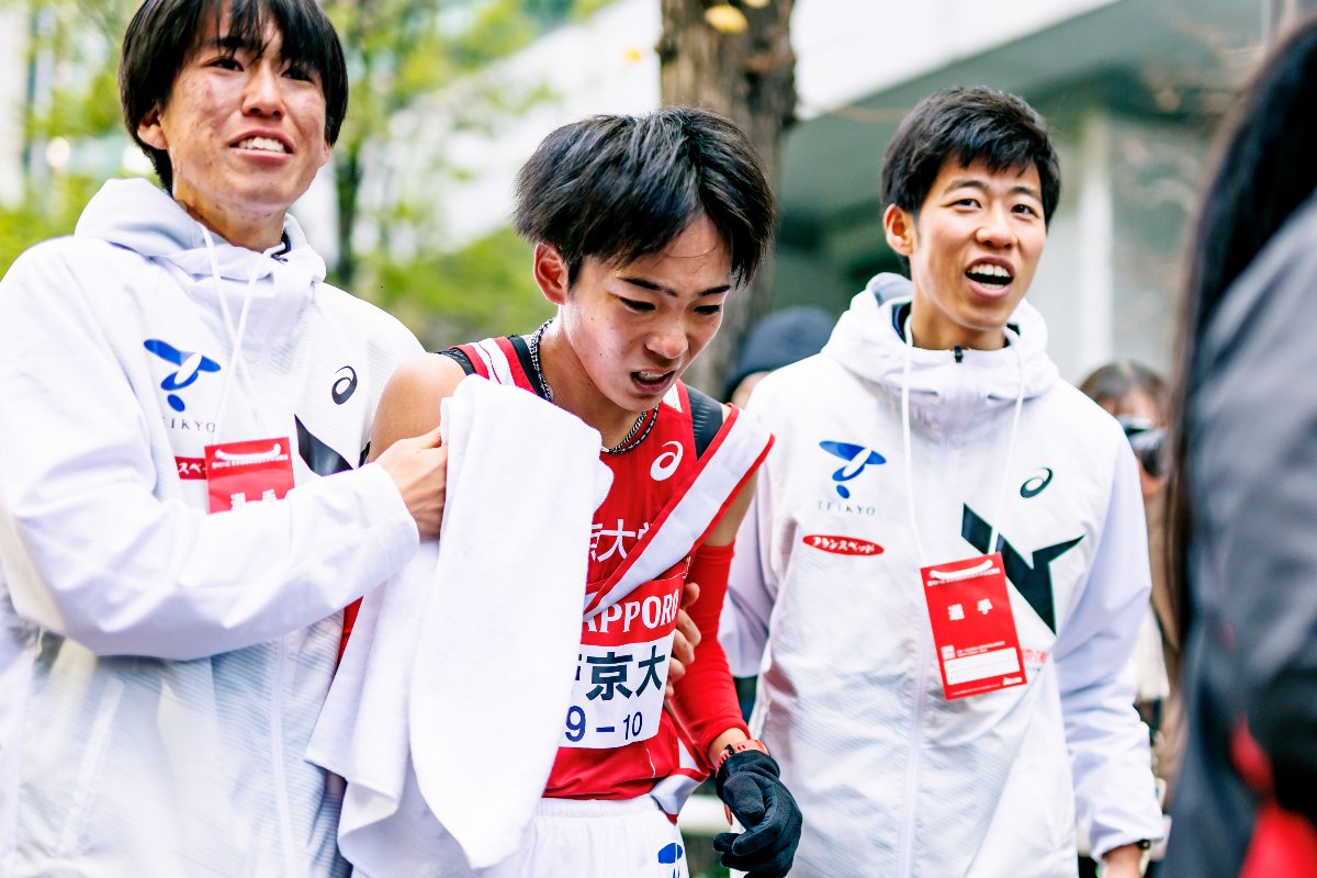 第101回箱根駅伝で帝京大学の10区を走りきった小林咲冴（当時1年）。帝京大は往路14位、復路4位の総合10位でシード権獲得となった　©Kiichi Matsumoto