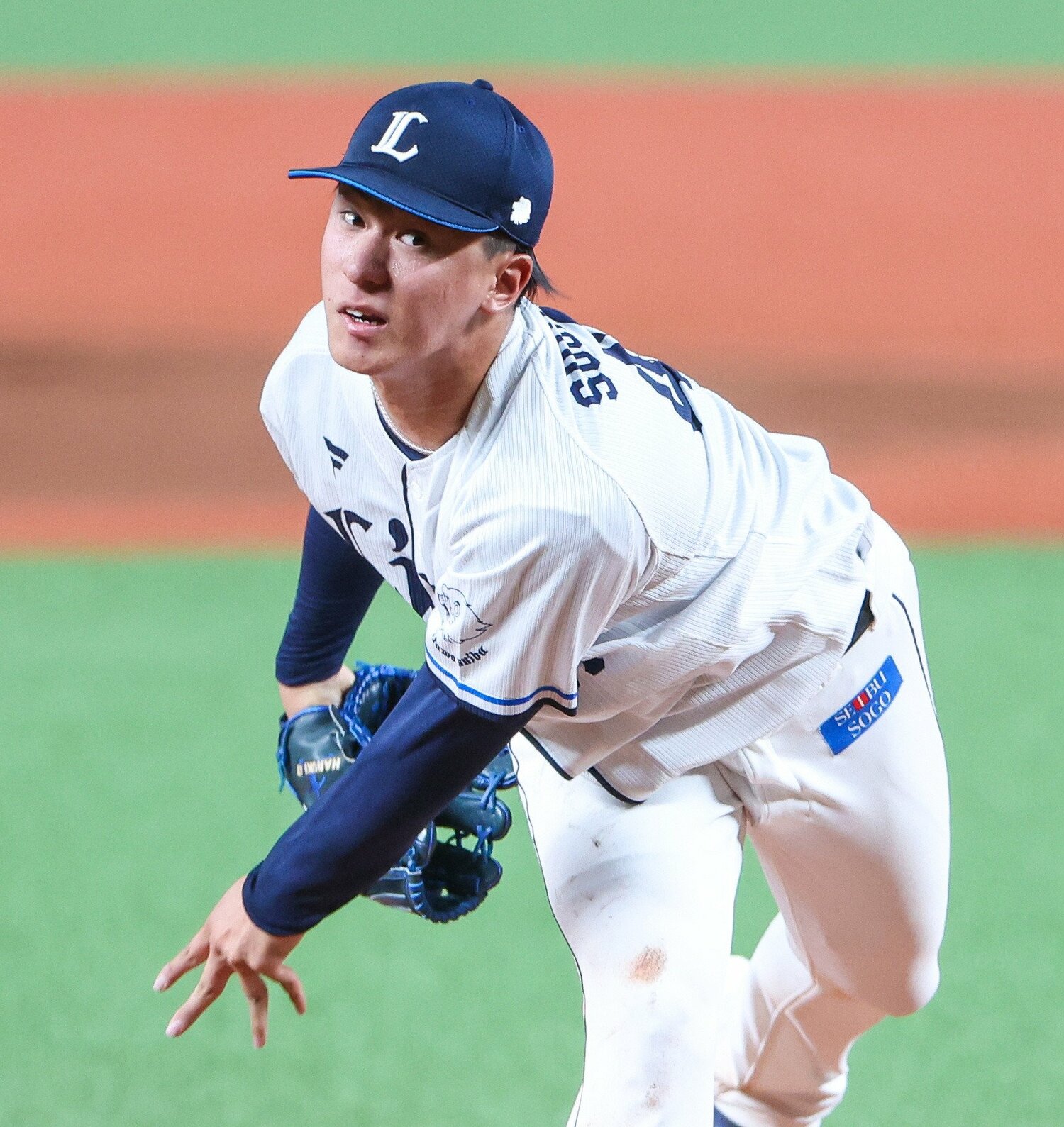 昨秋、一軍で初登板した杉山　©JIJI PRESS