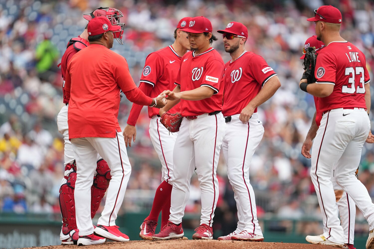 現地7月6日、メジャー初登板となったレッドソックス戦。2回2/3を7安打4失点、2奪三振で初黒星を喫した ©Getty Images