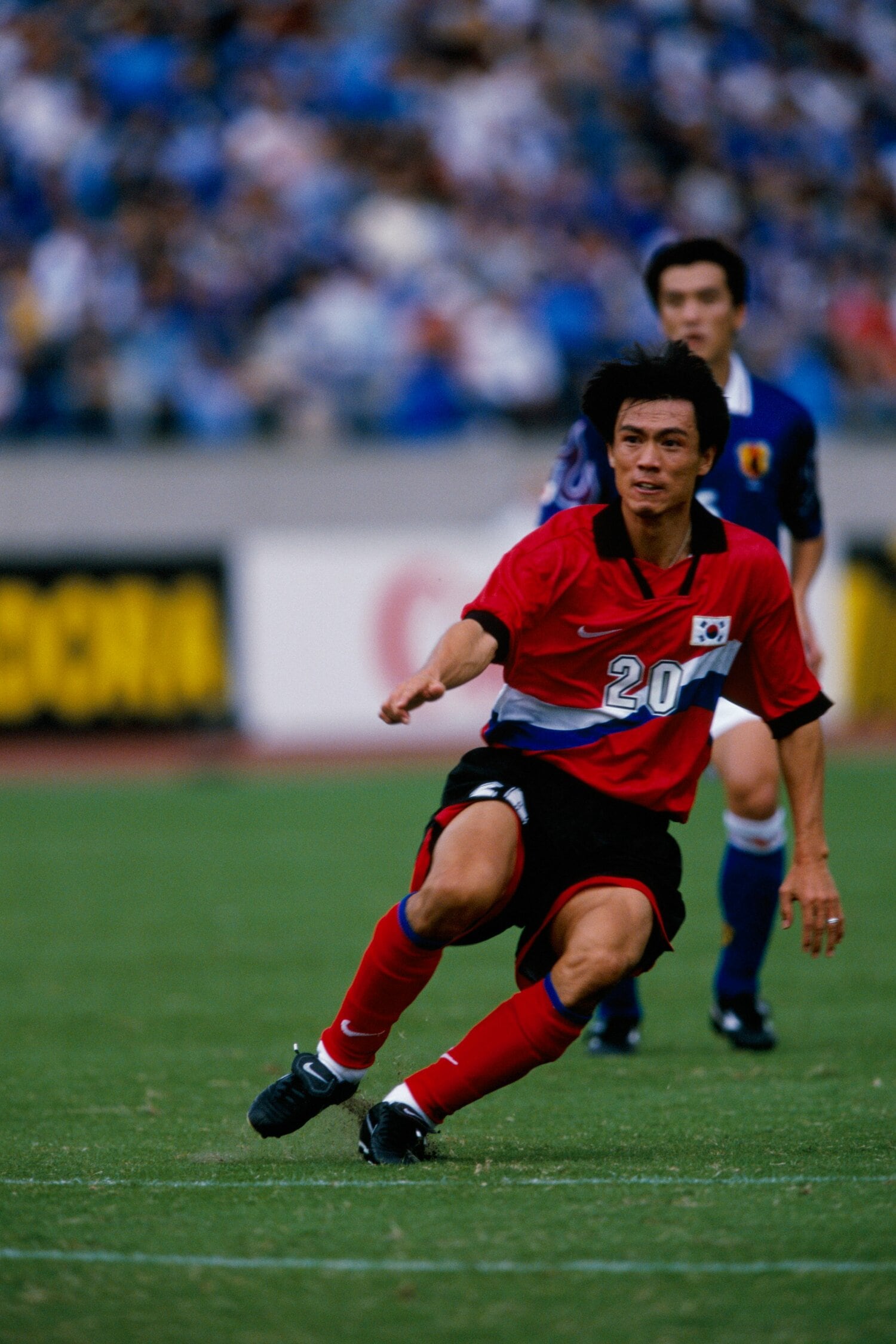 1997年、フランスW杯アジア最終予選の日韓戦で ©Kazuaki Nishiyama