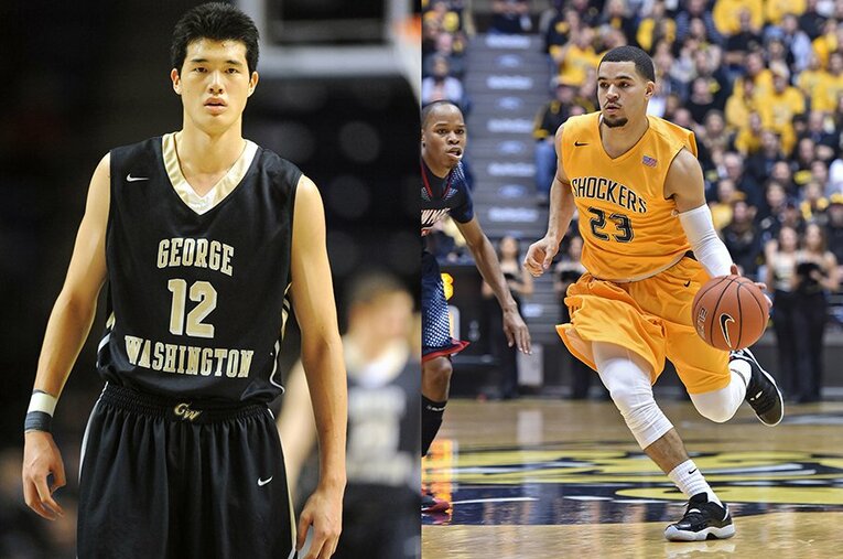 ジョージワシントン大時代の渡邊雄太にとって転機になった試合が、14年12月25日ウィチタステイト大との一戦だった。対戦相手にいたバンブリートとは現在チームメイト ／ photograph by Getty Images