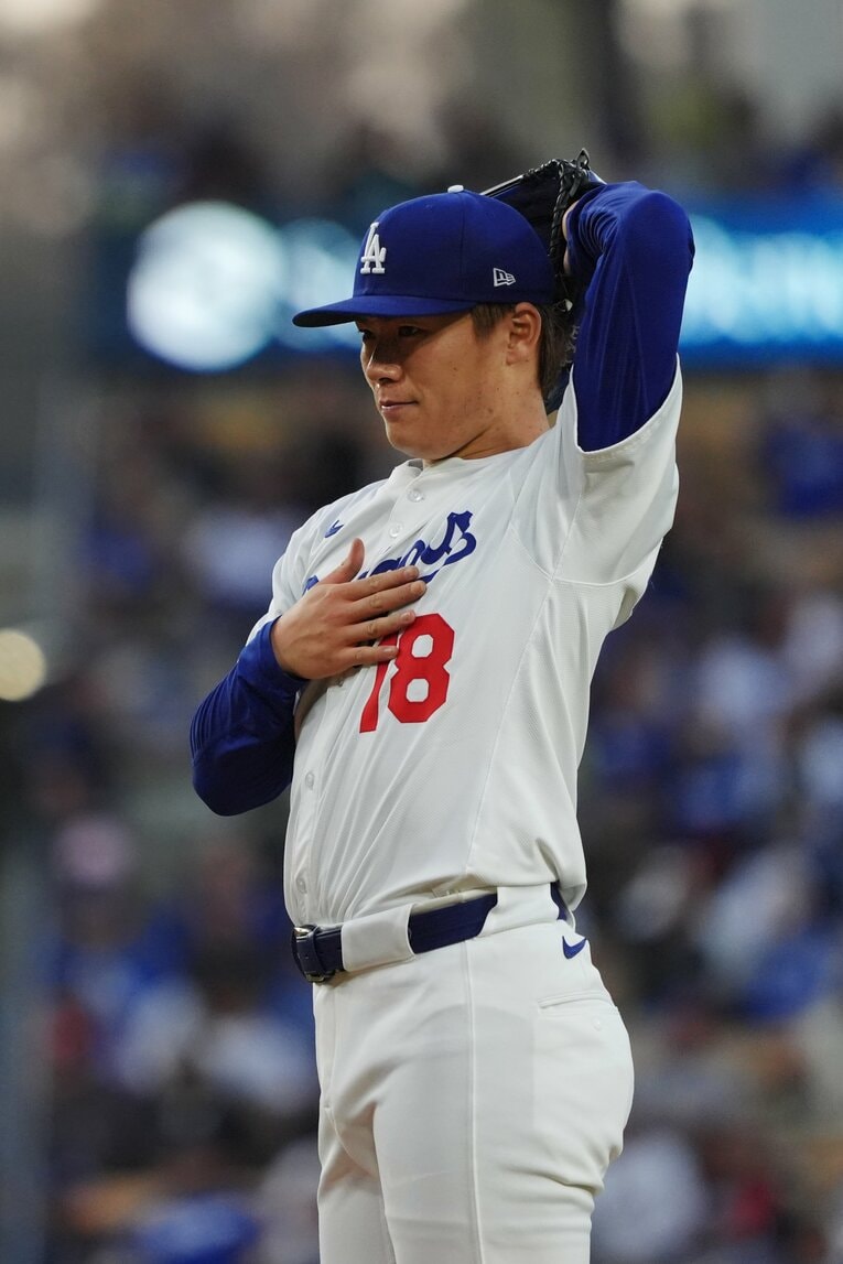 5月14日のアスレチックス戦に先発し、5勝目をあげた山本由伸　©︎Shizuka Minami