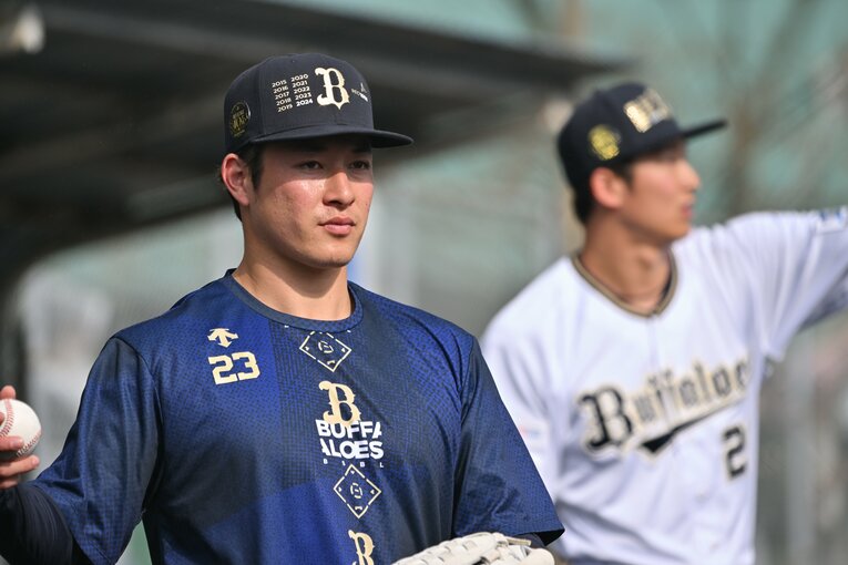 オリックスキャンプで奮闘する吉田輝星　©Hideki Sugiyama