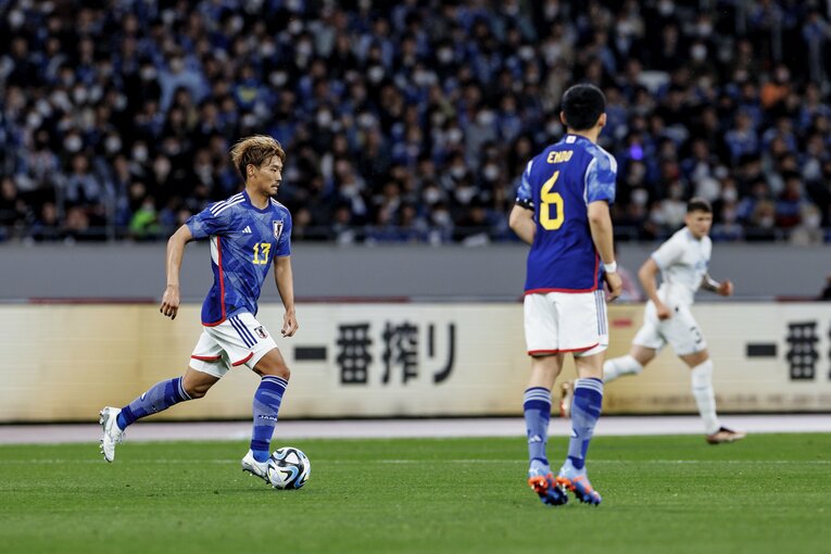 守田は日本代表でも今や中盤に不可欠な1人となった　©Kiichi Matsumoto/JMPA