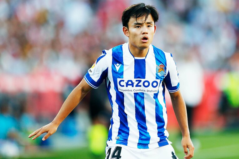 久保建英、ソシエダ同僚に「次は頼むよ」とウインク… カメラマンが収めた“1ゴール1アシスト＋余裕・信頼度アップの決定的瞬間”(13)