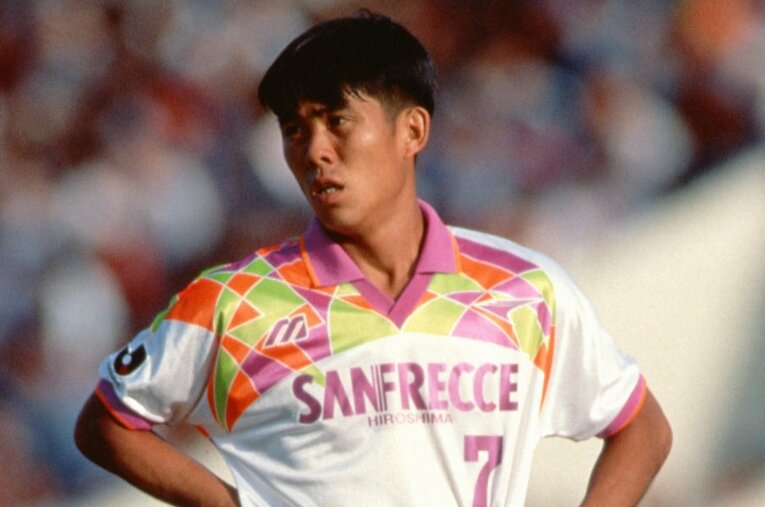 1992年、Jリーグ開幕前夜の森保一（当時23歳）。高卒でマツダに入団した森保、3年目までリーグ戦出場ゼロだった ／ photograph by AFLO