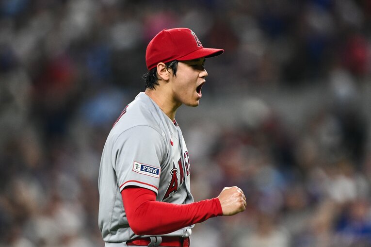 投打同時出場となった6月15日のレンジャーズ戦。大谷翔平は自ら一発を放ち6勝目をマーク　©Nanae Suzuki