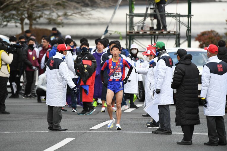 1位でスタートした97回大会、当時2年生　©JMPA