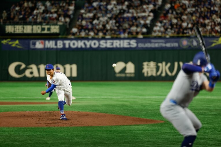 【MLBで愛される日本人／100枚超】今永のフォーシームは強力ドジャース打線も幻惑した　©Getty Images