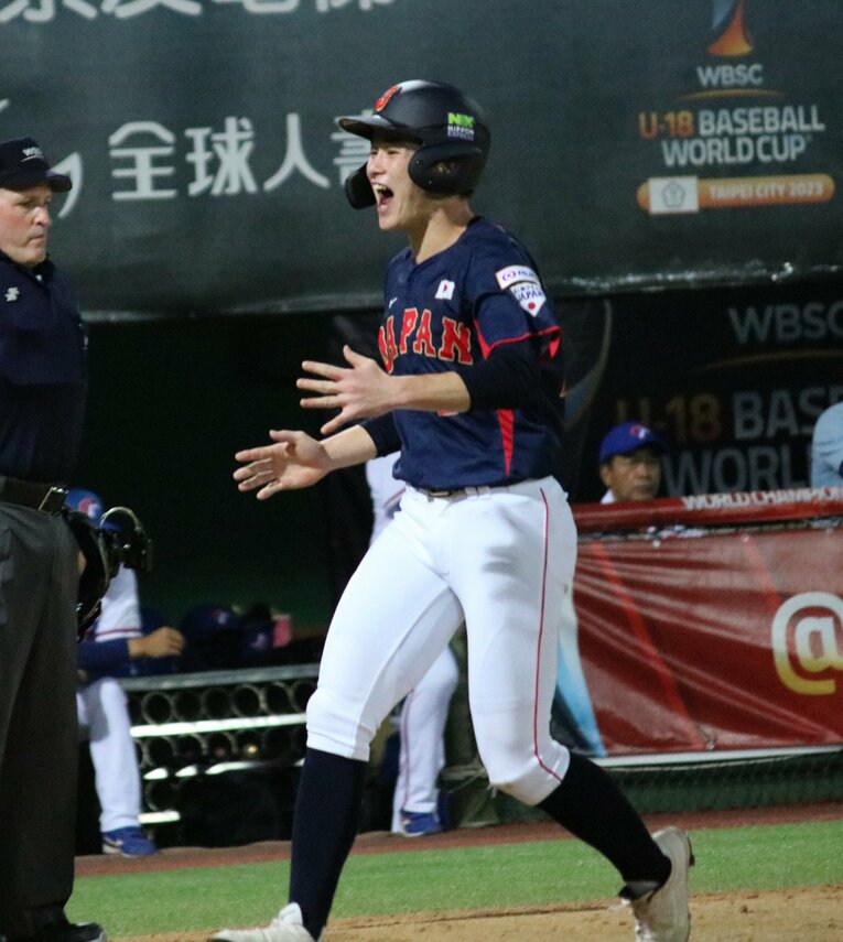 U18W杯では丸田湊斗（現慶大）の内野安打から失点したものの、大崩れはせず　©︎JIJI PRESS