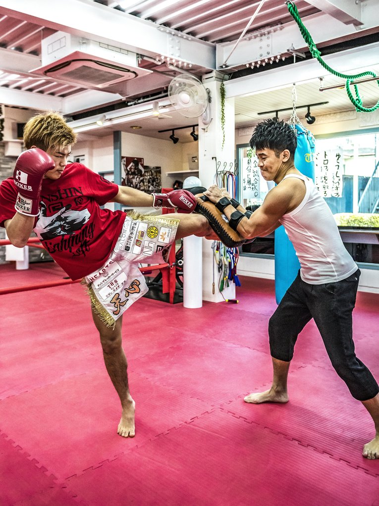 『Number DO』で対談した際の那須川天心と武井壮（2017年）　©Takuya Sugiyama