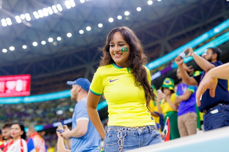 カタールW杯の女性サポーター　©Kiichi Matsumoto/JMPA