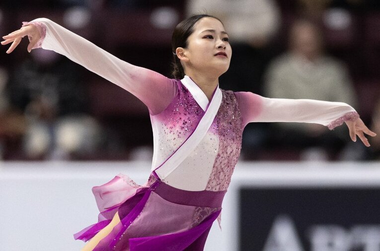 スケートカナダ初出場で優勝を果たした新星・渡辺倫果（20歳） ／ photograph by Getty Images