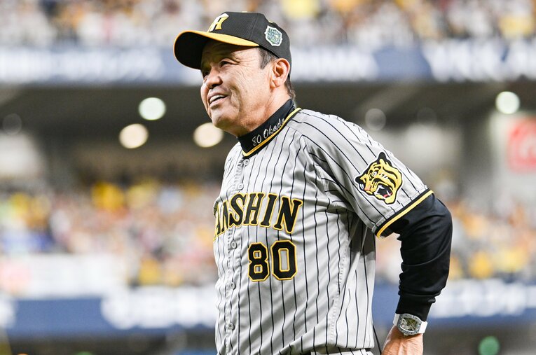 阪神タイガース38年ぶりの日本一を果たした岡田彰布監督（65歳） ／ photograph by Nanae Suzuki