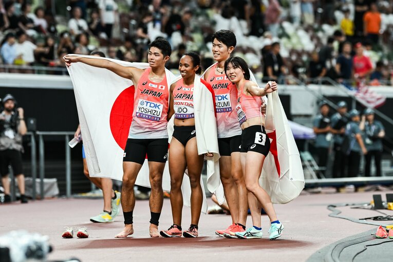 昨年9月の東京世界陸上では混合1600mリレーで8位入賞の立役者に　©Nanae Suzuki