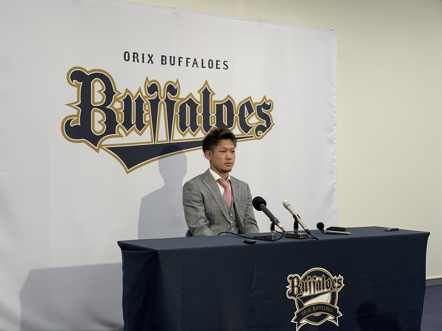 会見に臨んだ西浦颯大　©︎Noriko Yonemushi