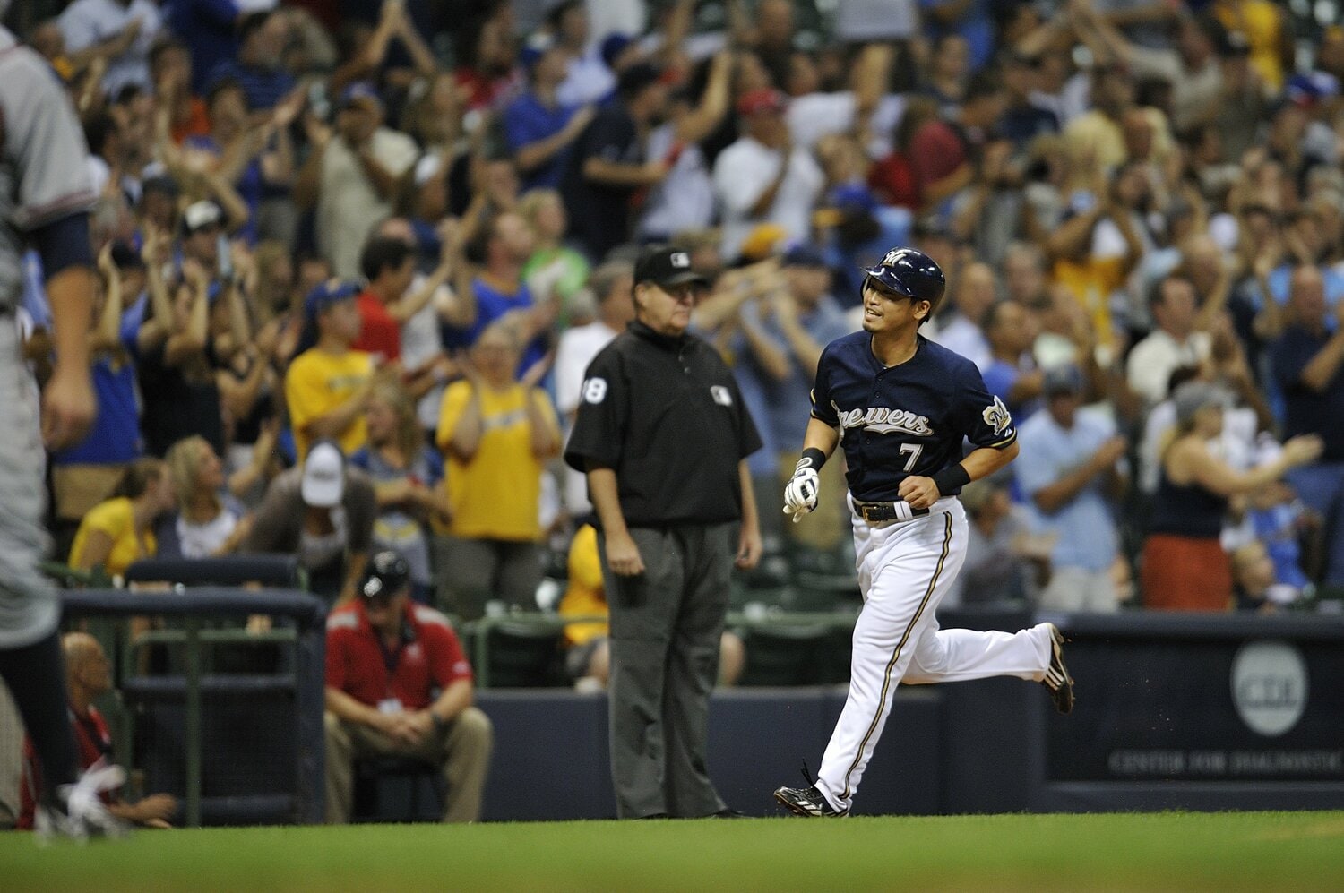 ブルワーズ時代の青木。40代の今もなお現役としてプレーしている　©Takuya Sugiyama