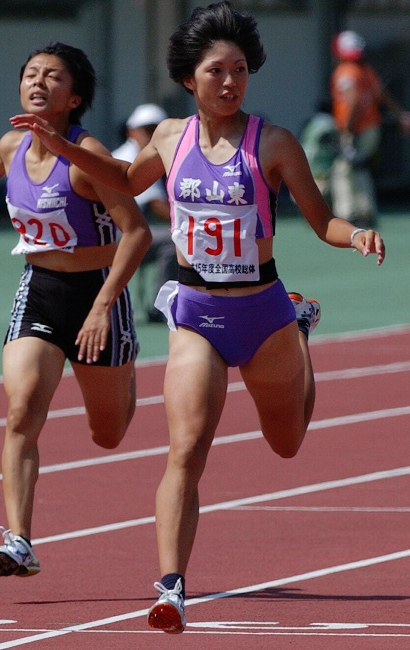 高3時のインターハイでは2冠を達成も、高校記録には届かず　©JIJI PRESS