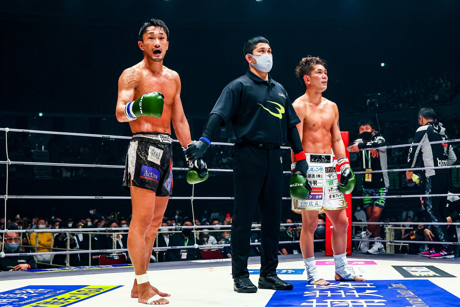 2022年3月20日の『RIZIN.34』、皇治戦の判定に不満をあらわにする梅野源治。このときの「やばいだろ!」が決めゼリフとして定着した ©RIZIN FF Susumu Nagao