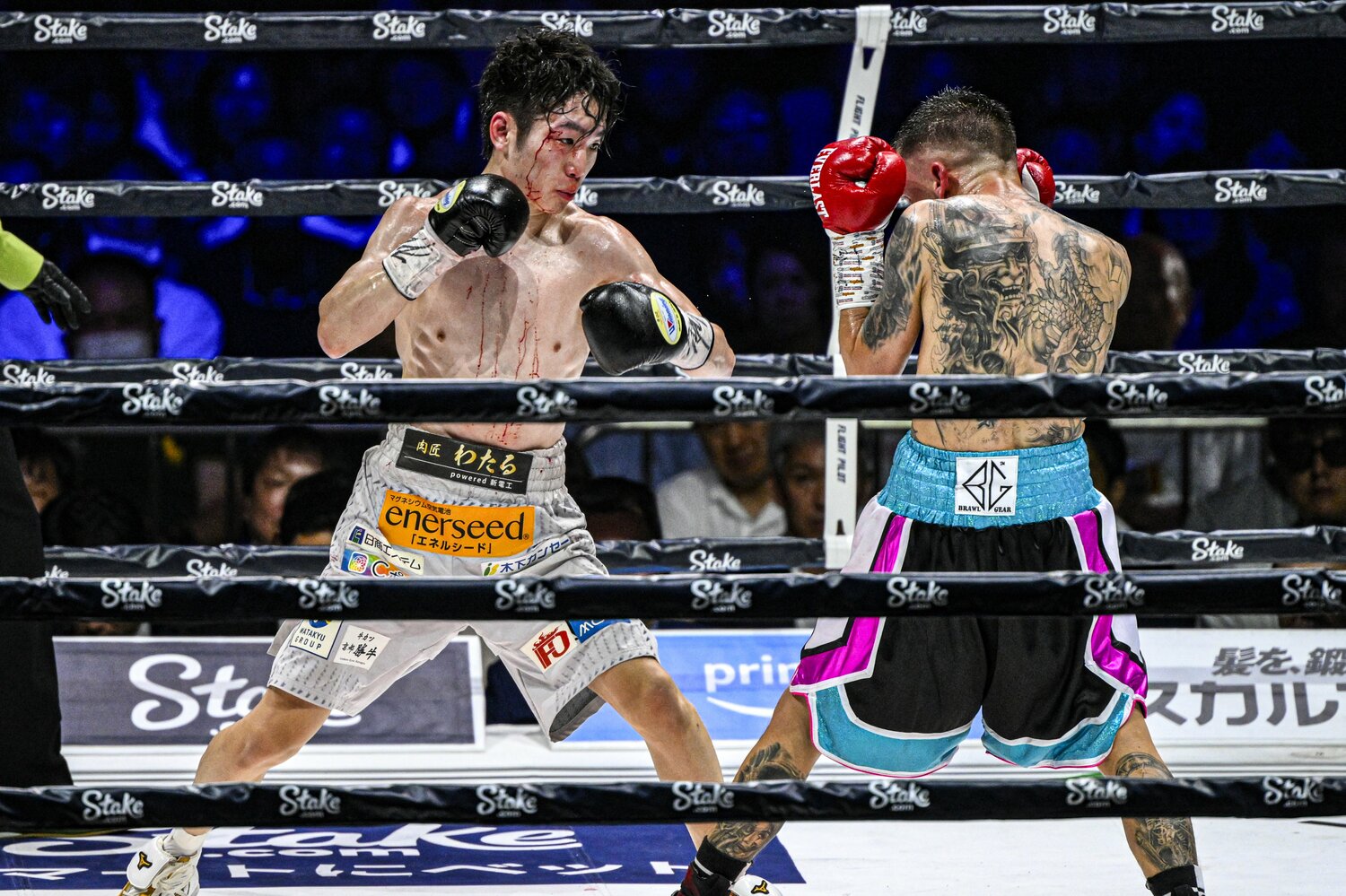 バッティングによって出血するシーンもあった ©Takuya Sugiyama