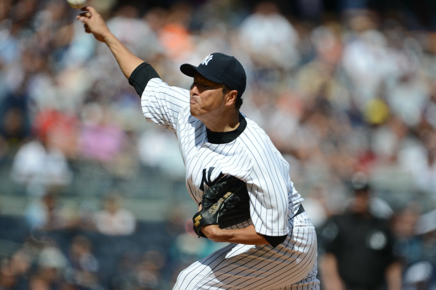 後年ヤンキースの先発ローテに入る大投手に成長した黒田だが高校時代はまさかの「ピンとこない」選手だったという　©Naoya Sanuki