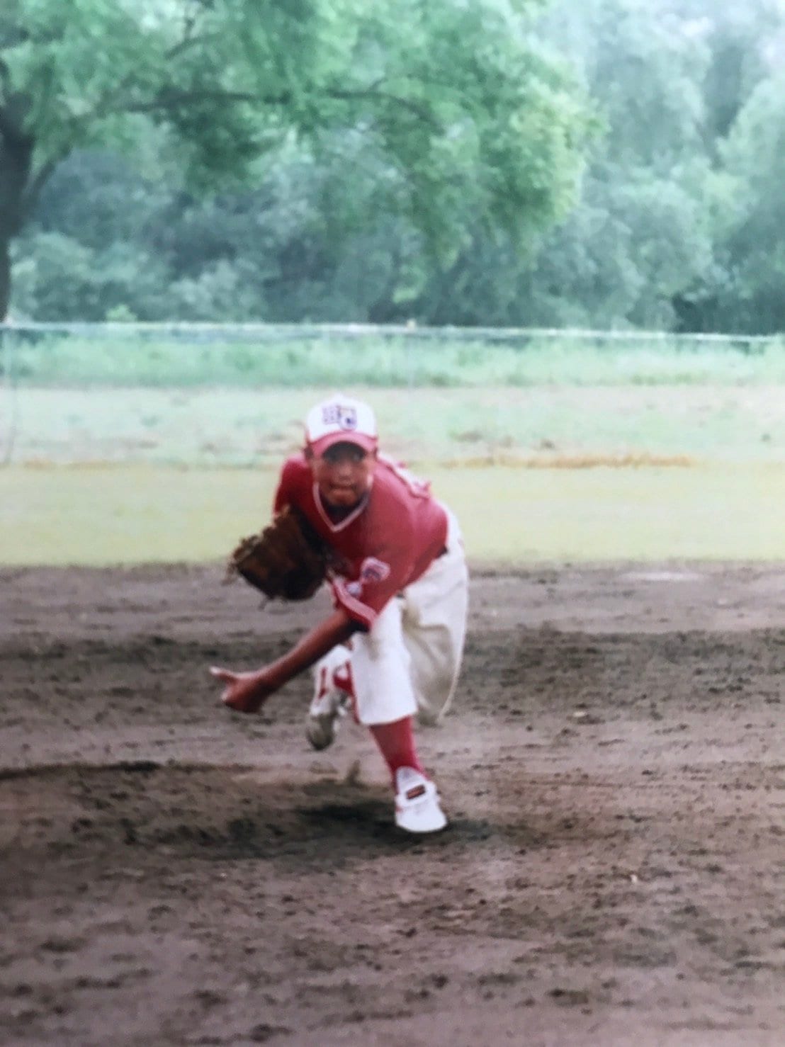 八戸のリトルリーグ「長者レッドソックス」時代の大坂智哉（写真は本人提供）