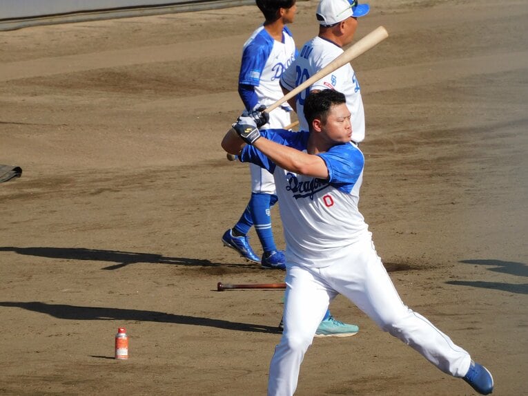 他の選手よりもひとまわり大きく見える体躯　©Haruka Sato