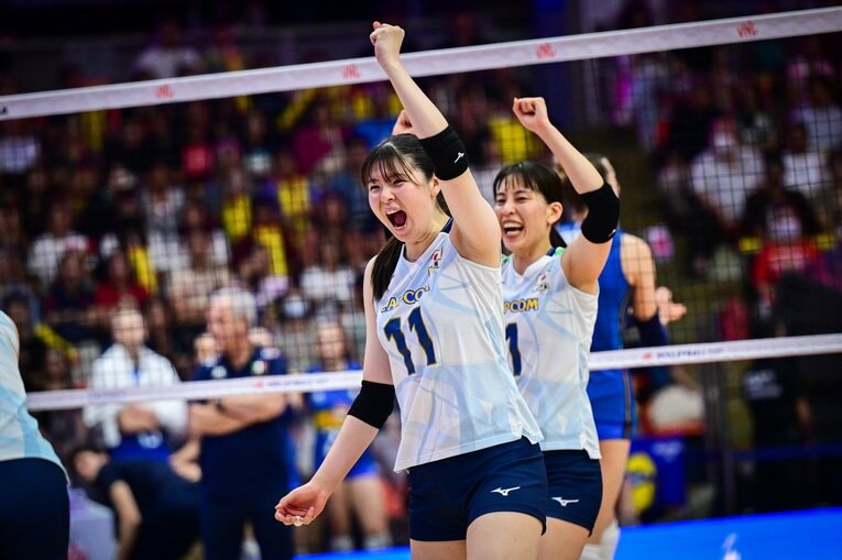 山田二千華（VNLファイナル決勝・イタリア戦）　©︎Volleyball World