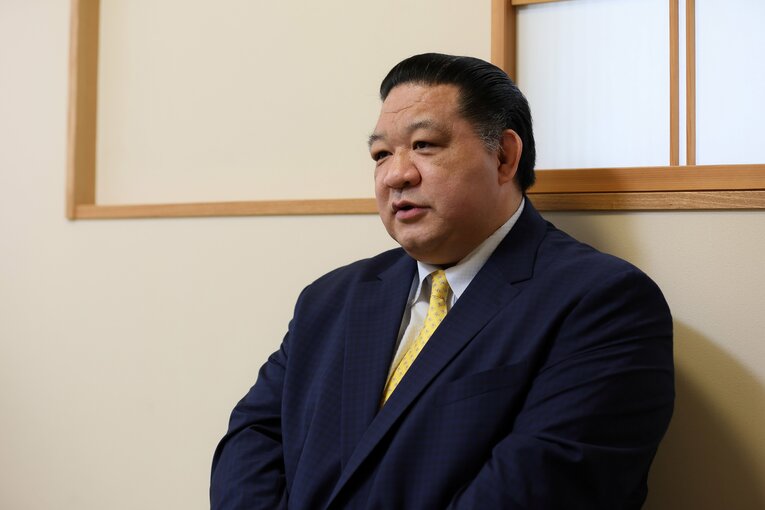 元大関・魁皇の浅香山親方　©Shigeki Yamamoto