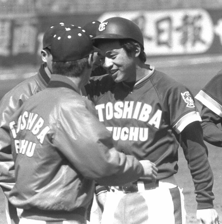 東芝府中時代の落合。20歳だった1974年から、プロ入りする78年まで在籍した　©JIJI PRESS